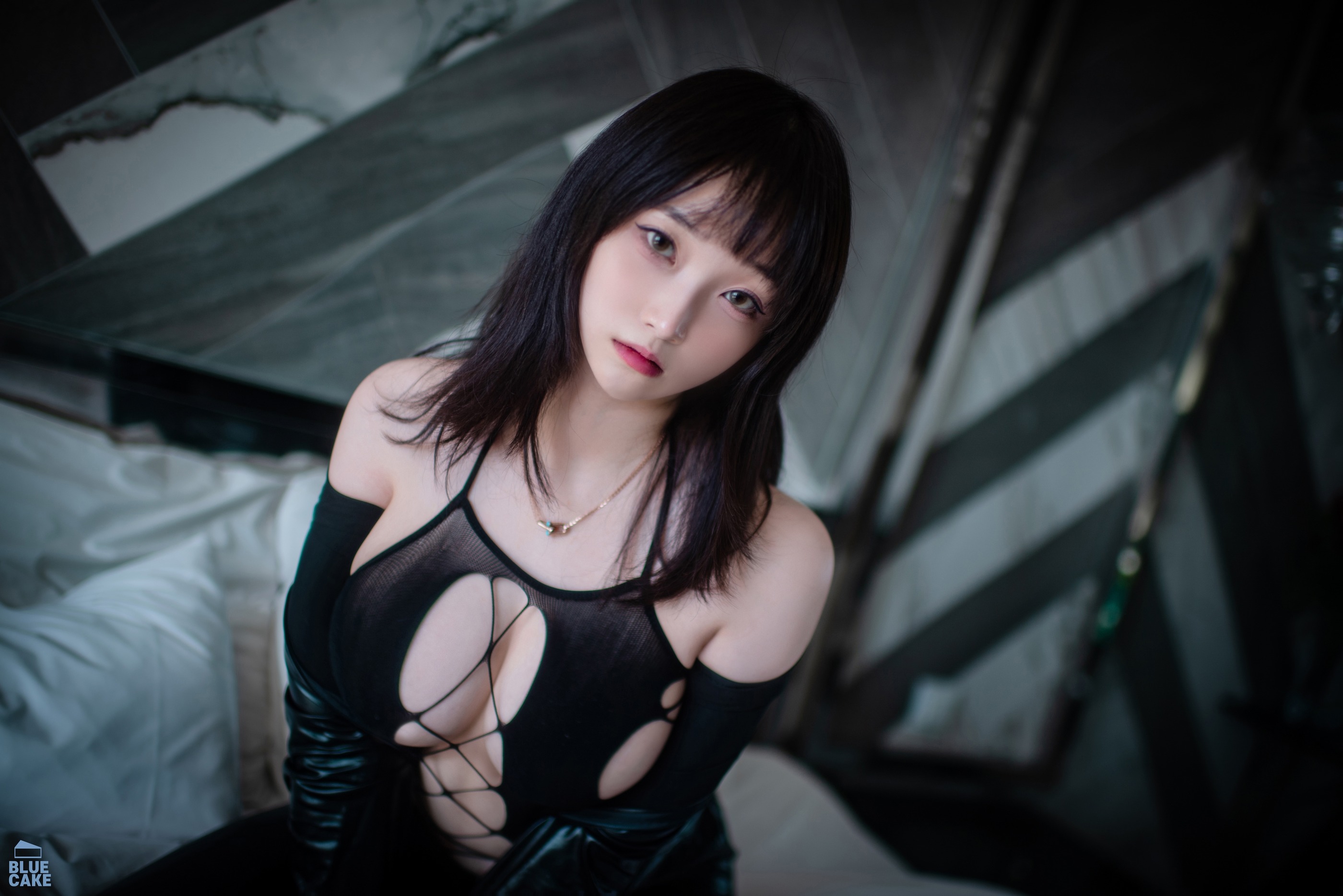 图片[1]-Bambi – NO.109 밤비(斑比) [BLUECAKE] Black Mist MeshStocking [129P]-XikXak
